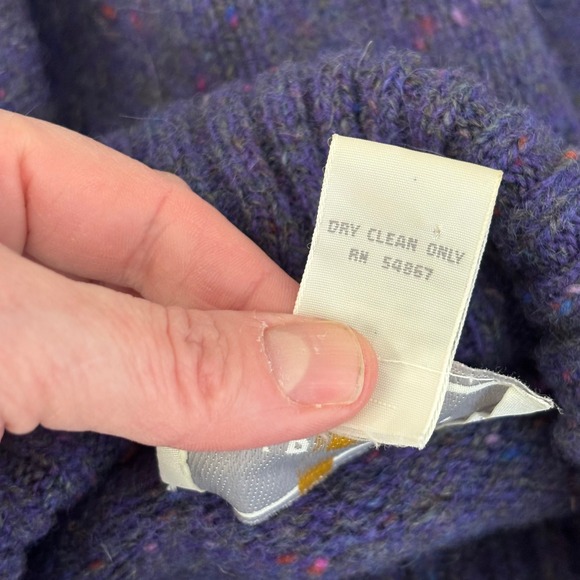 Vintage Y2K Express Tricot Speckled Wool Sweater‎ Large Slouchy Cozy Heritage - Picture 8 of 9